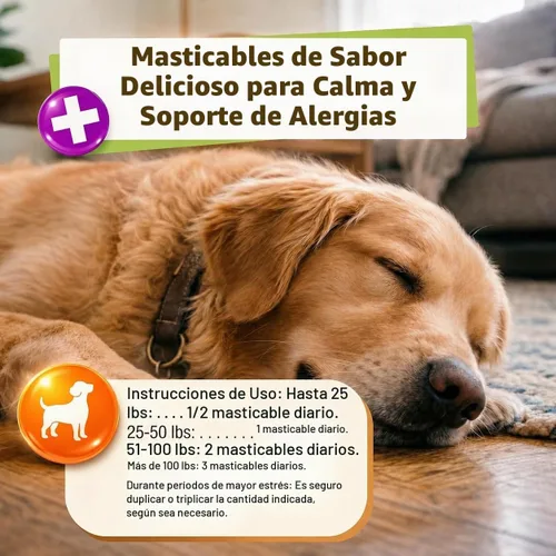 Vista 7 de Pet Naturals Allergy Plus Suplemento calmante para perros, masticable suave, sabor a pato, 60