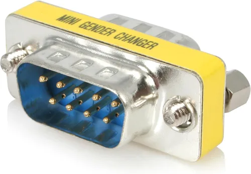 StarTech.com Slimline Serial DB9 - Cambiador de género - M/M - Cambiador de género serial - DB-9 (M) a DB-9 (M) - GC9SM, Plata