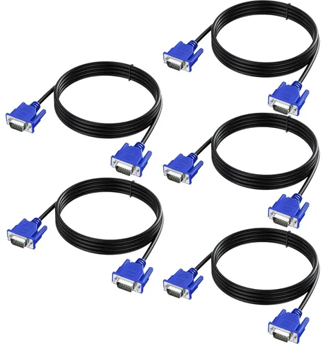 Vista 9 de Cable adaptador de cable VGA de 5 pies macho a macho HD15 1080P a 60Hz Full HD de alta resolución para TV, proyector de computadora, estación