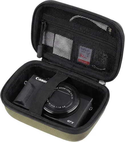Vista 13 de ProCase Hard Shell Digital Camera Case for Canon G7X Mark III -Black Negro