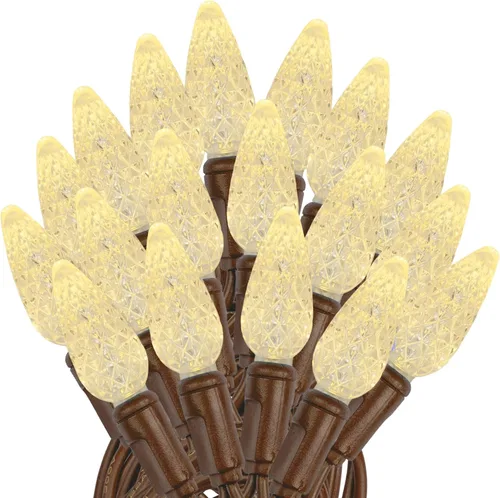 Vista 22 de Novelty Lights - Mini juego de 70 luces C6 LED de Navidad, serie de luces de grado comercial para exteriores, cable verde, 24 pies