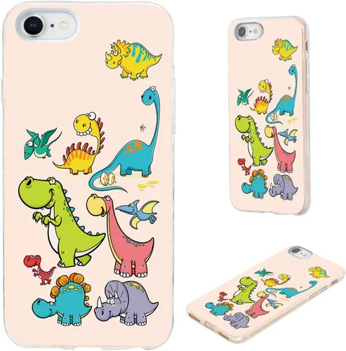 Vista 23 de Funda protectora completa delgada y suave de TPU transparente para iPhone SE 2022/2020, iPhone 8/7/6S/6 - Diseño de música divertida guitarra
