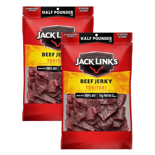 Vista 15 de Jack Link's Carne seca de media libra – Original – Hecho con carne de res 100% real – Aperitivos de proteína de carne real listos para comer – 0.35