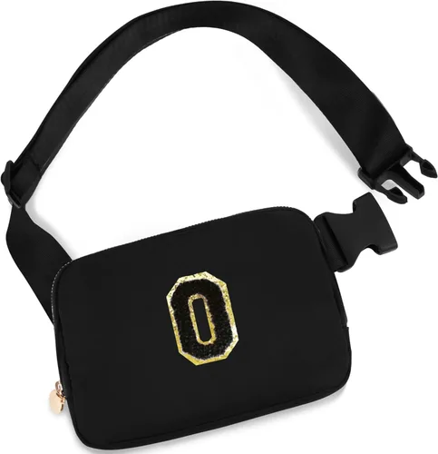 Vista 60 de Bolsa de cinturón para niñas y mujeres, bolsas cruzadas, riñonera, riñonera personalizada, Negro, Small