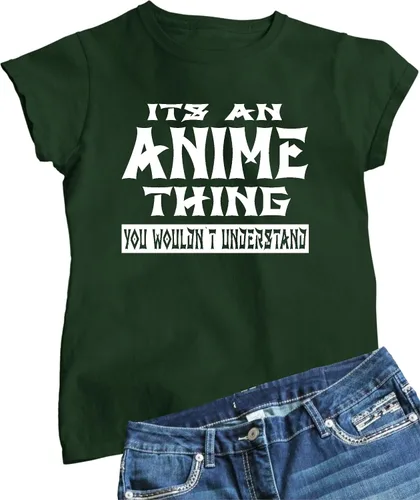 Vista 12 de Go All Out Camiseta con texto en inglés "It's an Anime Thing You Wouldn't Understand" para mujer Athletic Heather