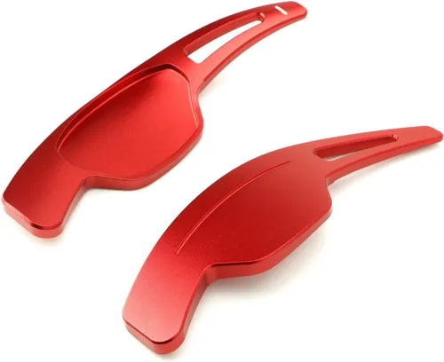Vista 8 de iJDMTOY Deportes Rojo CNC Billet Aluminio Grandes Extensiones de Paleta Compatible con Cadillac XTS 2013-2019