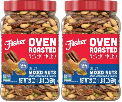 Vista 13 de FISHER Oven Roasted Never Fried - Mezcla de frutos secos asados al horno, nunca fritos