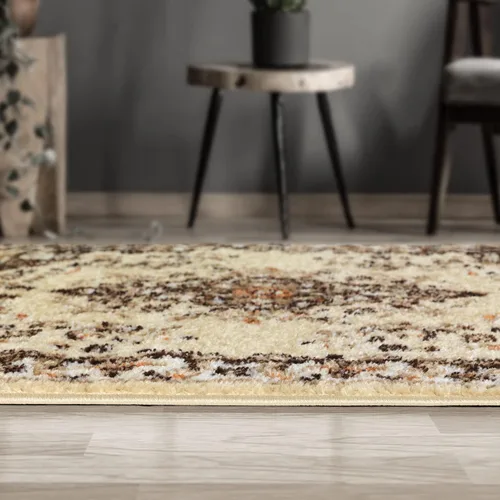 Vista 6 de Antep Rugs Alfombra oriental de 2 x 3 con medallón tradicional para interiores (beige crema, 2 pies x 3 pies)