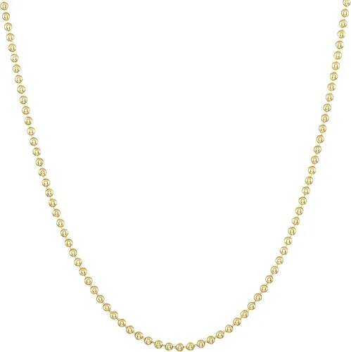 TOUSIATTAR Cadena de cuentas de bola llena de oro de 14 quilates, collar de 0.069 pulgadas, calibre 14, colgante para joyería de 16 a 36 pulgadas,