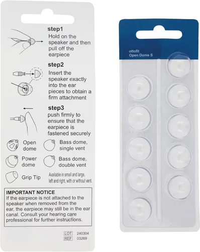 Vista 4 de Oticon Domos de repuesto para audífonos MiniRite (0.236 in abierto)
