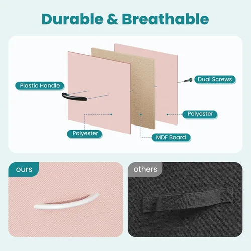 Vista 154 de OLIXIS Cómoda de 5 cajones para dormitorio, torre de almacenamiento de tela para sala de estar, entrada, marco de acero resistente, parte superior