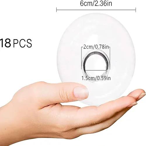 Vista 2 de 18 bolas decorativas recargables de plástico transparente, 2.36 pulgadas, accesorios de Navidad para decoración de casa, fiesta, boda, cumpleaños