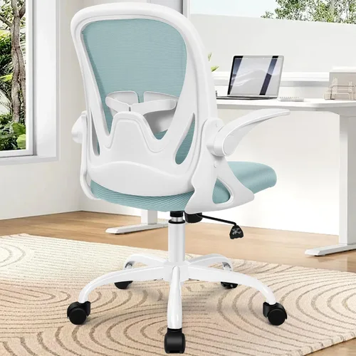 Vista 2 de Primy Silla de Oficina Ergonómica de Escritorio con Soporte Lumbar y Altura Ajustables, Silla Giratoria Transpirable de Malla