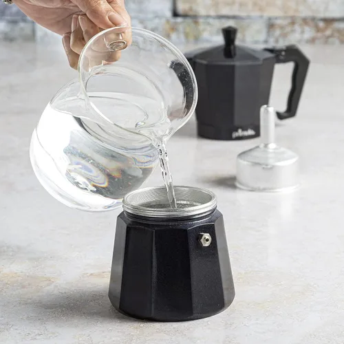 Vista 9 de Primula Cafetera clásica para café expreso y café, olla moka para café italiano y cubano, cafetera Greca, cafeterías, 6 tazas de espresso