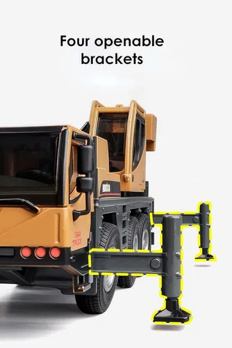 Vista 8 de Gemini&Genius Juguetes autocrane a escala 1/50, vehículo de construcción de camión grúa, modelos de automóviles de ingeniería de camiones