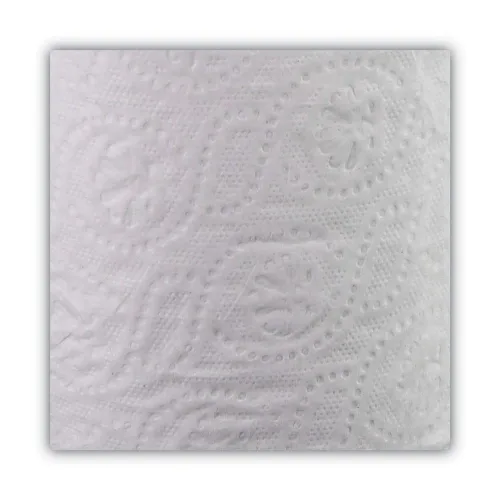 Vista 4 de Boardwalk 6150, papel higiénico blanco con doble capa y relieve, 500 hojas por rollo (Paquete de 96)