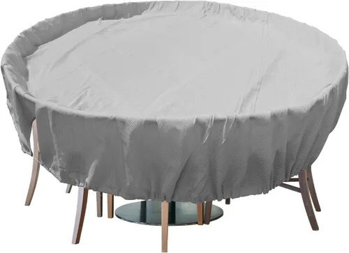 Vista 13 de Fundas para muebles de patio, impermeables, resistentes a los rayos UV, resistentes a los rayos UV, para exteriores, mesa redonda y rectangular