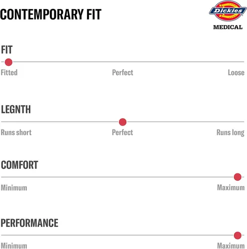 Vista 2 de Dickies EDS Essentials - Ropa quirúrgica con cuello en V para mujer con elástico en cuatro direcciones y absorbe la humedad, DK615