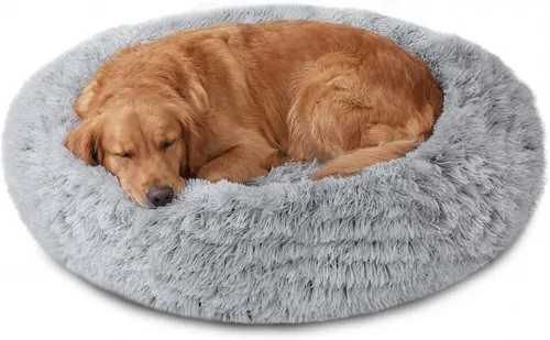Vista 43 de JOLLYVOGUE Cama Calmante para Perros Pequeños - Cama para Perros Pequeños Lavable en Forma de Dona de 23 Pulgadas para Gatitos y Cachorros, Camas