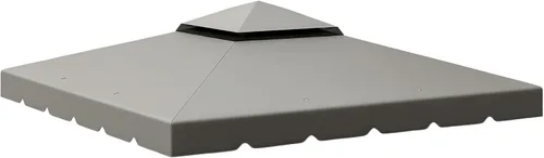 Vista 11 de Outsunny Toldo de repuesto para cenador de 10 x 10 pies, cubierta superior con techo doble ventilado para Outsunny de 9.7 x 9.7 pies, marco