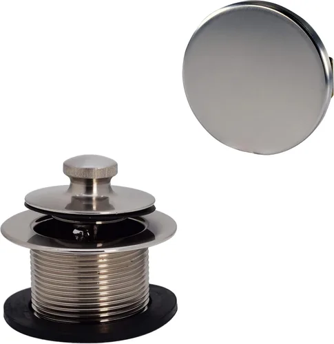 Vista 11 de Westbrass D94H-12A 1-1/2" NPSM - Drenaje de bañera con rosca gruesa y cierre con placa frontal ilusoria sin orificios, bronce antiguo