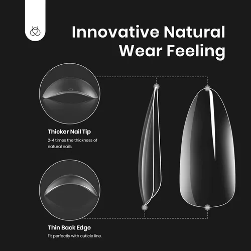 Vista 163 de Beetles - Gel de pegamento de uñas 9 en 1 para puntas de uñas y uñas acrílicas transparentes de larga duración, pegamento de extensión UV