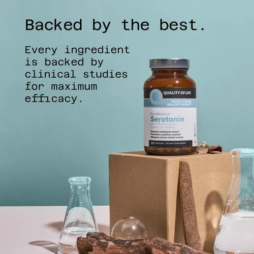 Vista 6 de Calidad de vida, equilibrio puro, serotonina de primera calidad 5-HTP y suplemento para el estrés – Ayuda a aumentar los niveles de serotonina