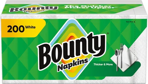 Bounty Servilletas de papel, blancas, 200 unidades, el embalaje puede variar
