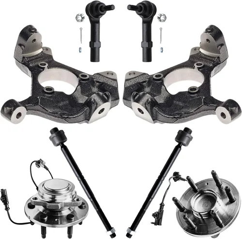 Vista 88 de Detroit Axle - Conjunto de manguetas de dirección delanteras de 2 piezas para Hyundai Accent 06-11, 2 manguetas de dirección y conjunto de buje