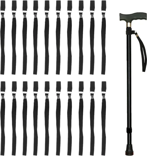 20 correas de muñeca de bastón, accesorios de bastón, correas elásticas de repuesto para bastones y bastones