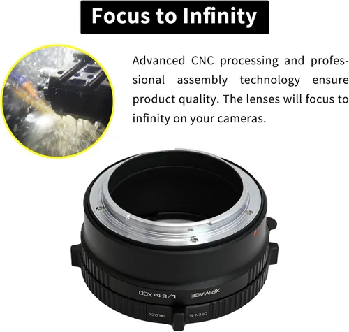 Vista 4 de Anillo adaptador de montaje de lente compatible con lente Leica S a Hasselblad X System XCD Camera X1D X2D