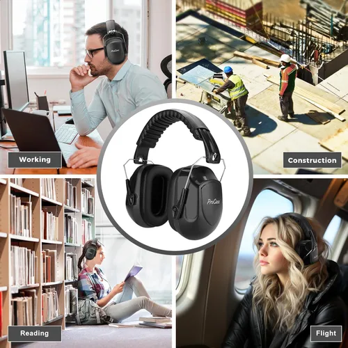 Vista 7 de ProCase NRR - Paquete de 2 orejeras con reducción de ruido, 28 dB, protección auditiva, auriculares profesionales con cancelación de ruido