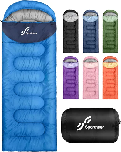 Vista 10 de Sportneer Sleeping Bag for Adults & Kids, Cold Weather & Warm Waterproof Camping Sleeping Bag, Compact Portable for Camping Hiking & Travel