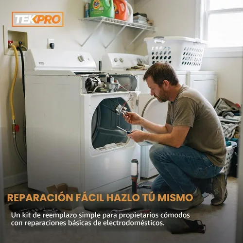Vista 7 de Kit de reparación de secadora de gas con encendedor 279311, bobina de válvula 279834, sensor de llama 338906. Piezas de repuesto