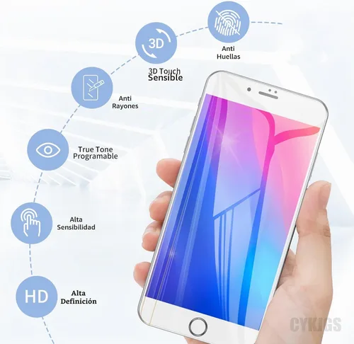 Vista 6 de Pantalla de repuesto para iPhone 8 Plus con botón de inicio de 5.5", color negro