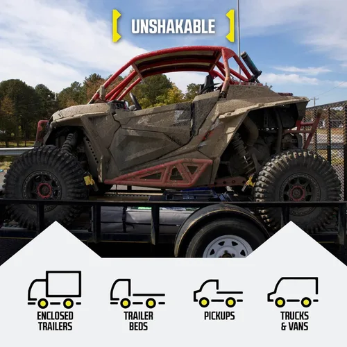 Vista 6 de DC Cargo Mall Correas de trinquete retráctiles automáticas (paquete de 4) de 2 pulgadas x 6 pies, súper resistentes, resistencia a la rotura