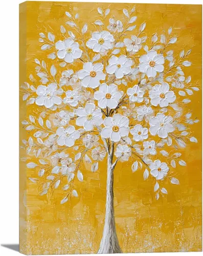 Vista 19 de VOCBAN Tree of Life Canvas Wall Art Tree Decor Painting Artwork for Office Kitchen Bathroom Dining Room Office Home Decor Dormitory(black black 74