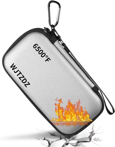 Funda rígida resistente al fuego de 6500 °F, bolsa organizadora electrónica impermeable, funda de transporte EVA a prueba de golpes para teléfonos