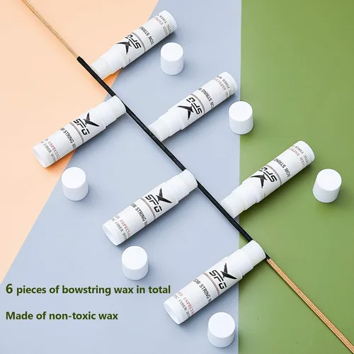 Vista 3 de 6 cuerdas de arco de cera para riel protector, cuerda de arco, ballesta de cera, compuesto recurvo para reducir la fricción y evitar que se