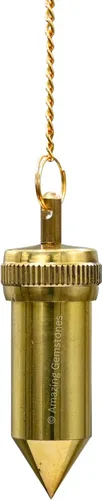 Vista 8 de Péndulos de metal curativos de Amazing Gemstone para adivinaci��n, cúpula dorada de acero de cobre de alta energía, péndulo de bronce, péndulos