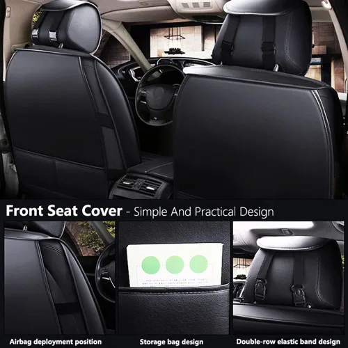 Vista 4 de Funda de asiento de auto de 2 asientos para Chevrolet Camaro 2000-2024, fundas de asiento duraderas, resistentes al desgaste, impermeables