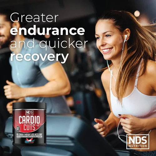 Vista 5 de Cardio Cuts NDS Nutrition 4.0 Suplemento de preentrenamiento – Pérdida de peso avanzada y fórmula precardiovascular con L-carnitina, CLA, MCTs