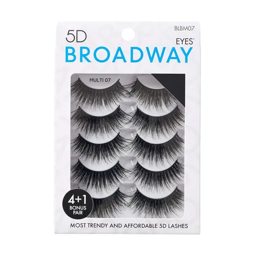 Vista 7 de Broadway - Juego de 5 pares de pestañas postizas de aspecto natural a dramático (01)
