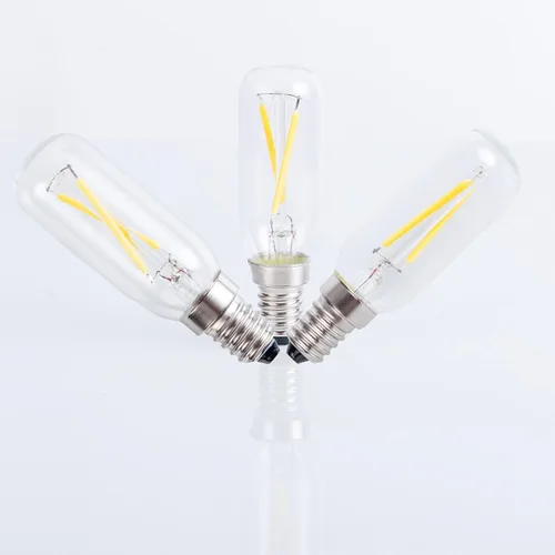 Vista 4 de Beonllay Bombillas LED T6 regulables de 25 W, bombillas de candelabro de 3000 K, blanco suave, transparente, vintage, 2 W, E12, filamento LED Edison