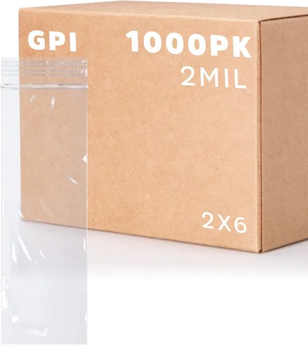 Vista 28 de GPI - 1000 unidades - Bolsas con cremallera de 2 x 9 pulgadas, 2 mil, bolsas de polietileno transparentes con cierre resellable, con cierre
