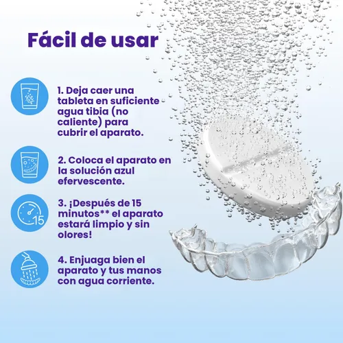 Vista 4 de Retainer Brite - Tabletas limpiadoras de retenedores para Invisalign, limpiador bucal, limpieza nocturna y más. Tabletas de limpieza