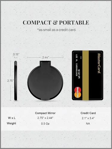 Vista 2 de 72 espejos compactos a granel, mini espejo de maquillaje plegable de bolsillo redondo para bolso (4 colores)