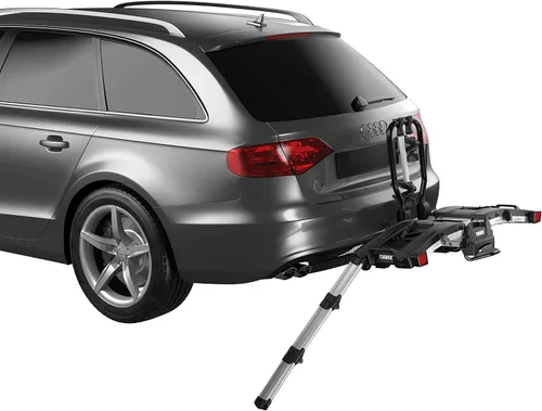 Vista 4 de Thule EasyFold XT - Soporte para bicicletas con 2 enganches, compatible con bicicletas eléctricas, se adapta a receptores de 2 pulgadas y 1, 1/4