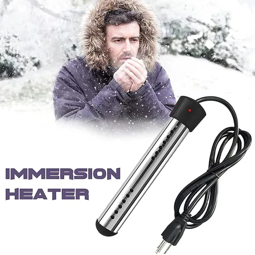Vista 3 de Calentador de inmersión de ebullición rápida de 2000 W: compacto y portátil, apagado automático de seguridad, diseño resistente al óxido para baños