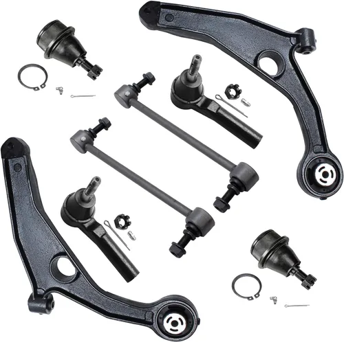 Vista 32 de Detroit Axle - Kit de brazos de control delanteros 2WD de 8 piezas para Ford F-150 Lincoln Mark LT 05-08, 4 brazos de control superior e inferior